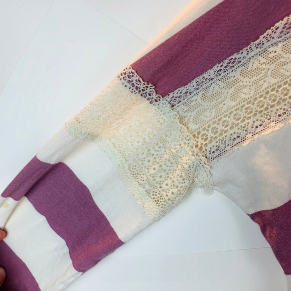 Kirra Striped Jersey with Lace Embellishment - Picture 8 of 8